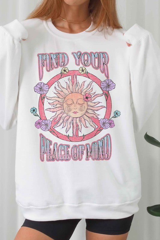 FIND YOUR PEACE OF MIND GRAPHIC SWEATSHIRT