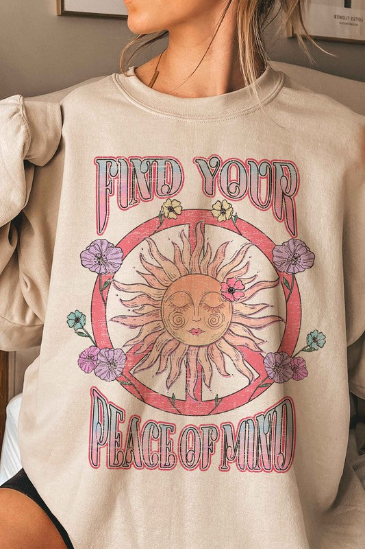 FIND YOUR PEACE OF MIND GRAPHIC SWEATSHIRT